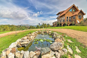 Deck and Mtn Views Hot Springs Hideaway on 13 Acres